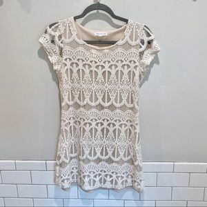 Socialite ivory lace dress